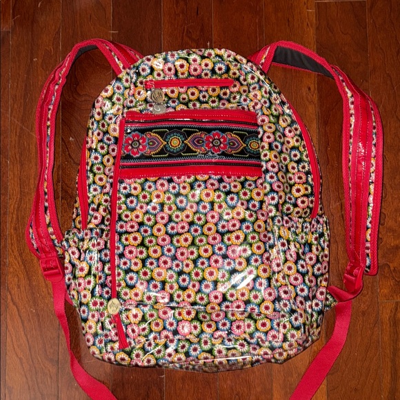 Vera Bradley Retired Symphony in Hue Vinyl Backpack (Winter 2009) - Picture 1 of 10